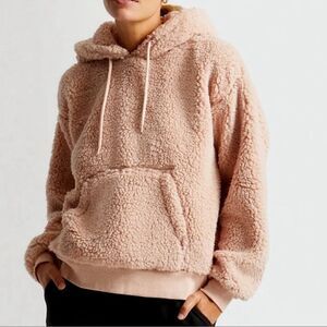 Brixton cloud sherpa teddy bear hooded pullover sweatshirt medium
